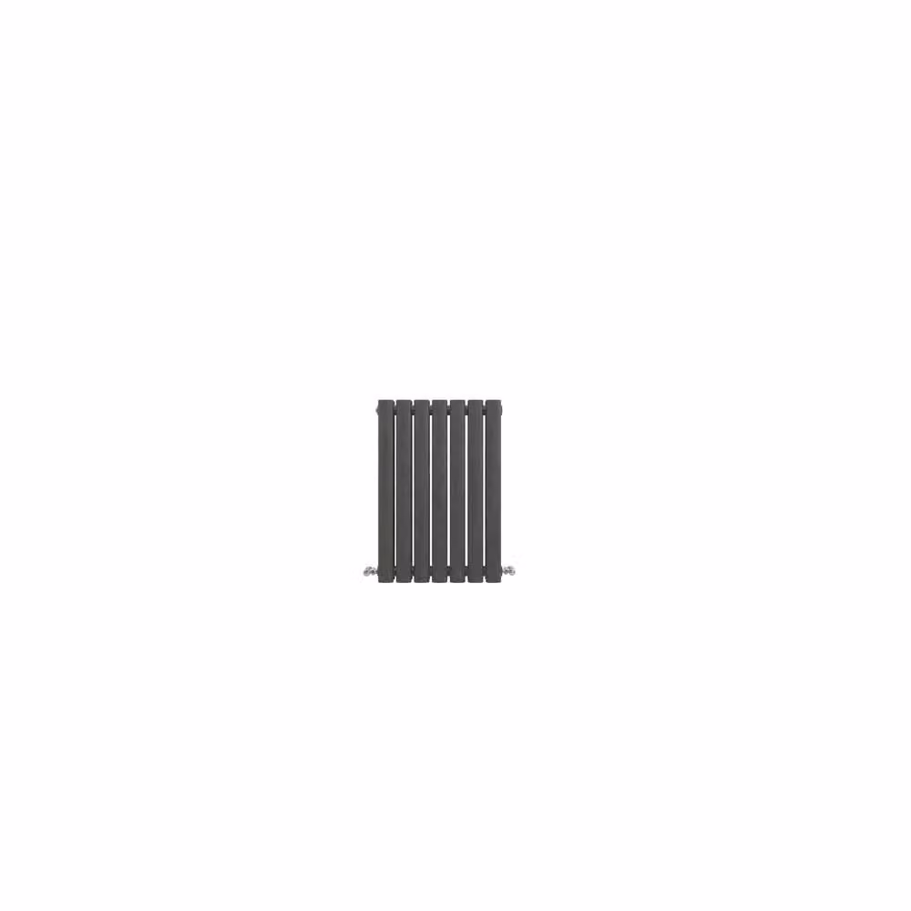 Banyetti Orva Anthracite Wall Mounted Single Oval Column Towel Rail, H: 60.0 cm, W: 41.3 cm – 3