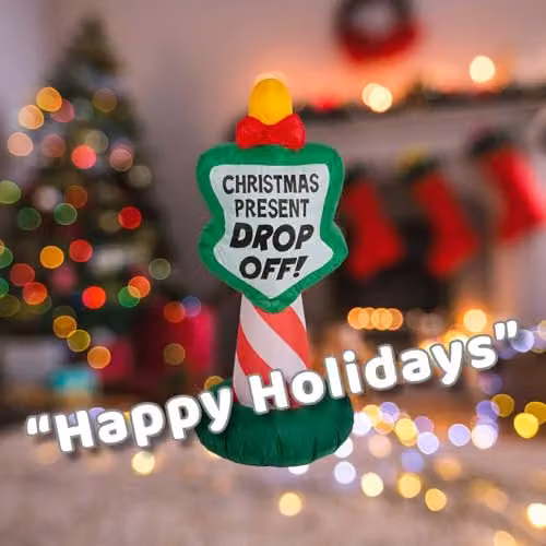 VFM e-Store Christmas Sign Inflatable Decoration, Multicolour, H 122 cm x W 55 cm x D 55 cm – 4