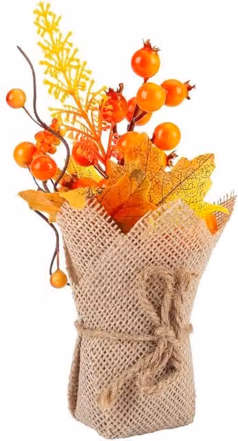 VFM e-Store Orange Autumn Floral Tabletop Decoration for Halloween – 1