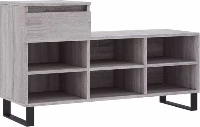 Berkfield Home Grey Sonoma Shoe Cabinet W/D/H: 102 x 36 x 60 cm