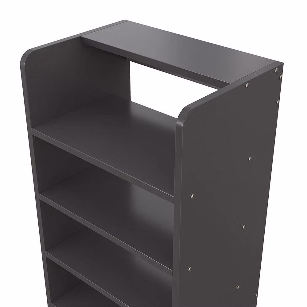 PAWNORA 6 Tier Wooden Shoe Storage Cabinet in Grey, W/D/H: 42 x 26 x 88 cm – 3