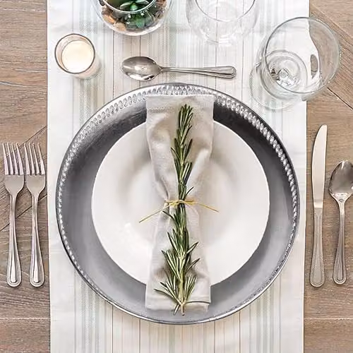Orsina Minimalist Silver Decorative Dinner Plate – 2