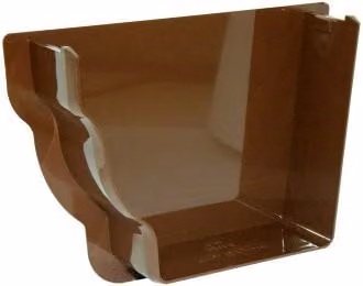 FloPlast Ogee Gutter Internal Stopend Left Hand, Brown, 110mm x 80mm