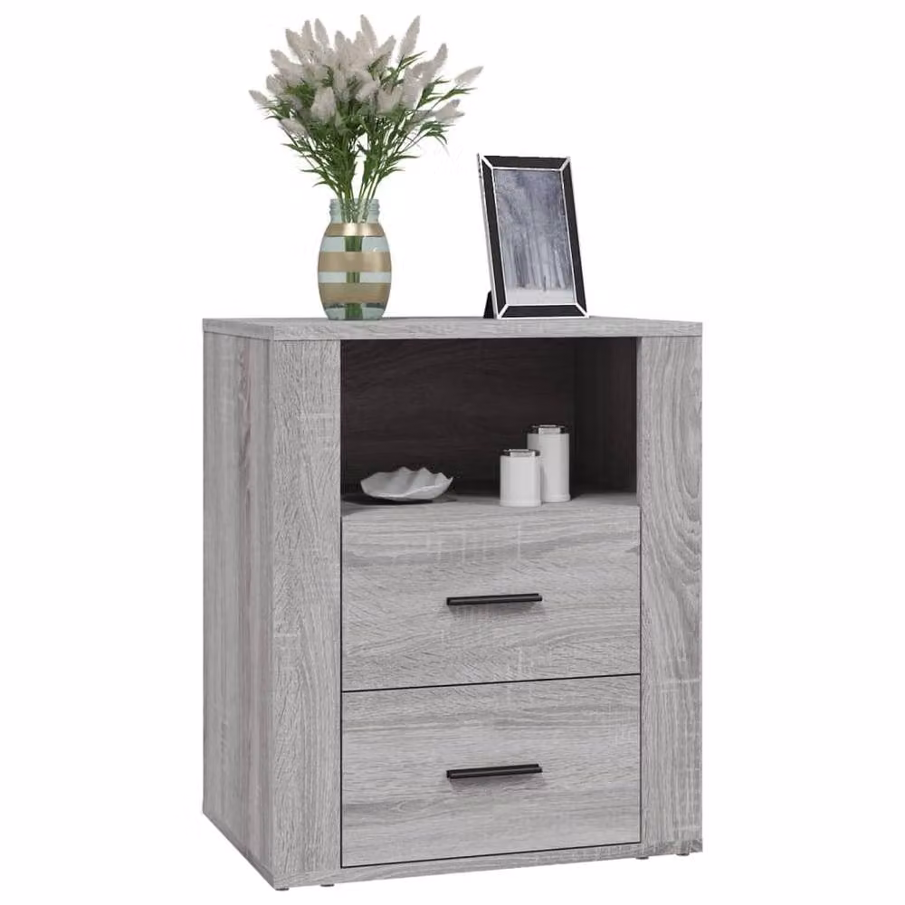 Berkfield Home Classic Bedside Cabinet in Grey Sonoma, W/D/H: 50 x 36 x 60 cm – 3
