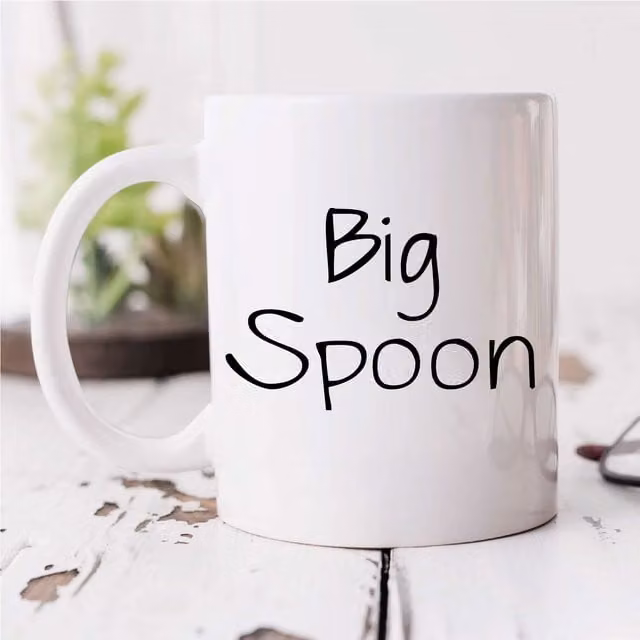 60 Second Makeover Limited Big Spoon Mug in White Ceramic