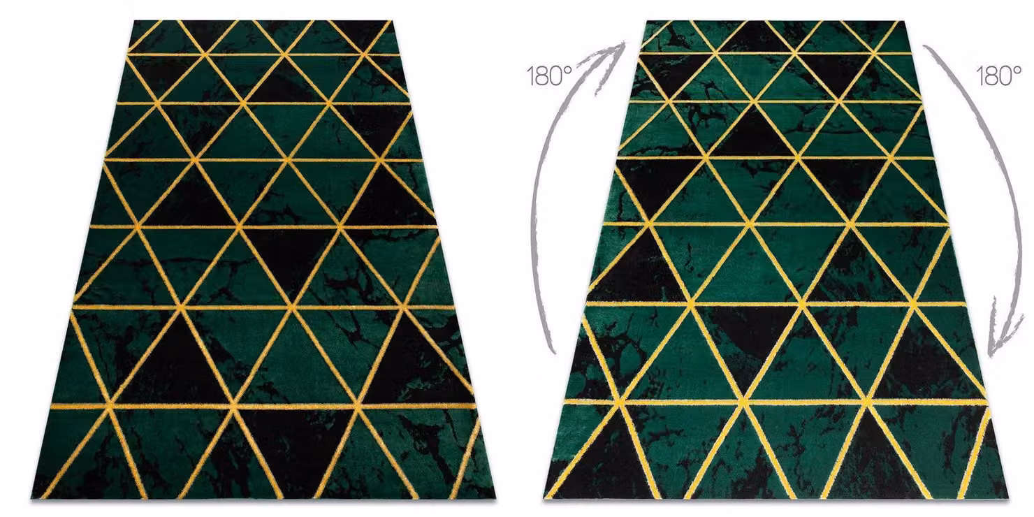 RugsX Emerald Green Geometric Glamour Rug, W: 200 cm, D: 290 cm – 2