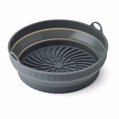 KitchenCraft Reusable Round Silicone Air Fryer Liner in Grey or Purple, W/D/H: 20 x 20 x 6 cm – 1