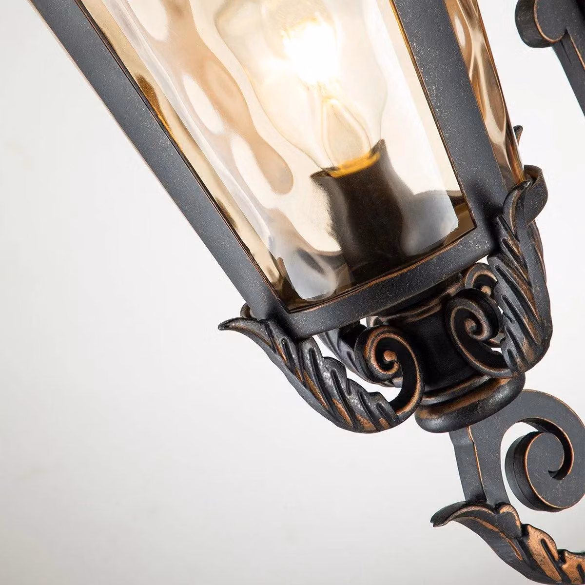 Netlighting Baltimore Large Outdoor Wall Lantern Light in Weathered Bronze and Brown, IP44, E27 – 2