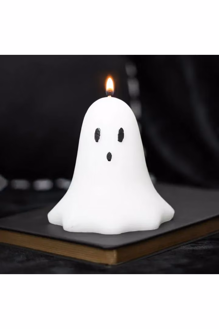 KDMD Unscented Ghost Candle in White, 10 cm – 3