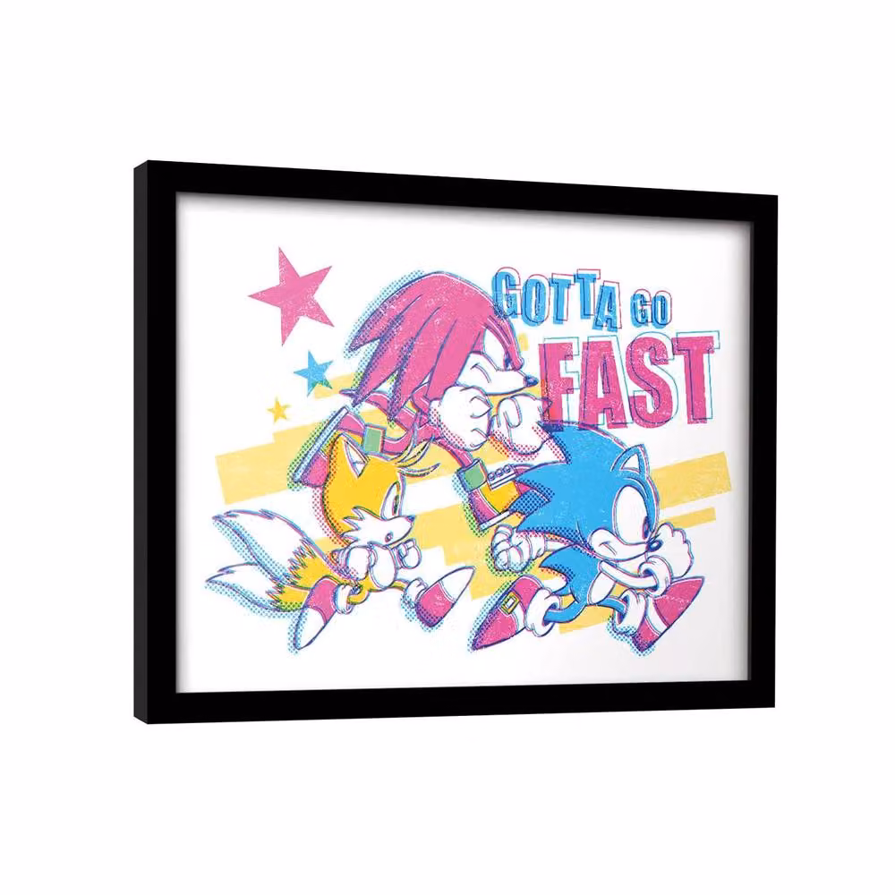 Sonic the Hedgehog Gotta Go Fast Framed Multicolour Graphic Paper Poster – 2