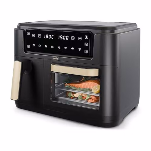 Cello 11 Litre Dual Zone Digital Air Fryer and Oven in Black