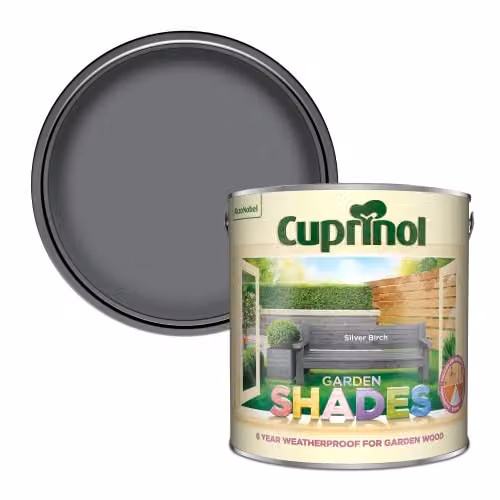 Cuprinol Garden Shades Silver Birch Semi-Transparent Matt Water-Based Exterior Woodcare, 2.5 l – 1