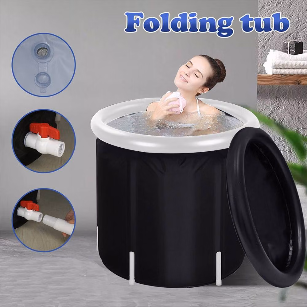 SPETLEK Large Portable Ice Bath Tub for Cold Plunge Therapy and Recovery, W/D/H: 80 x 80 x 75 cm – 4