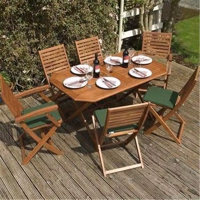 Cheshire 6 Seater Plumley Deluxe Brown Wood Garden Furniture Set