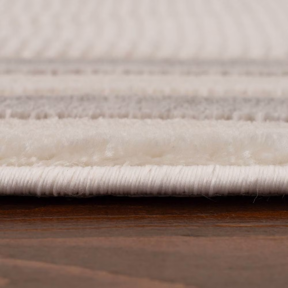 THE RUGS Carmel Bordered Area Rug in Grey and Ivory, W: 200 cm, D: 290 cm – 3