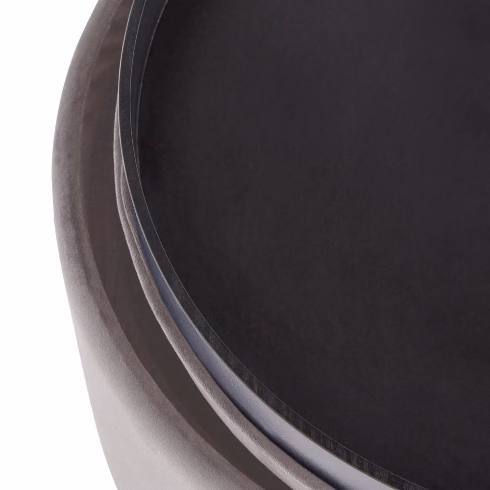 GFW Leylani Tray Top Velvet Stool in Grey – 3