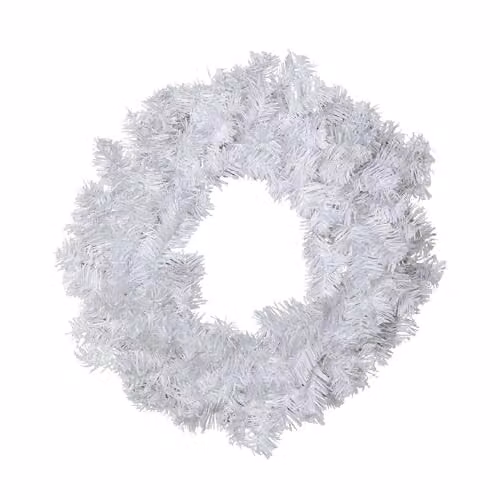 Samuel Alexander Plain White Hanging Christmas Wreath with PVC Branches, Diameter: 50 cm – 2