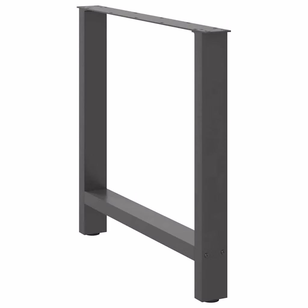 Berkfield Home Steel Coffee Table Legs in Anthracite Black, 2 pcs, H: 70-72.5 cm – 3