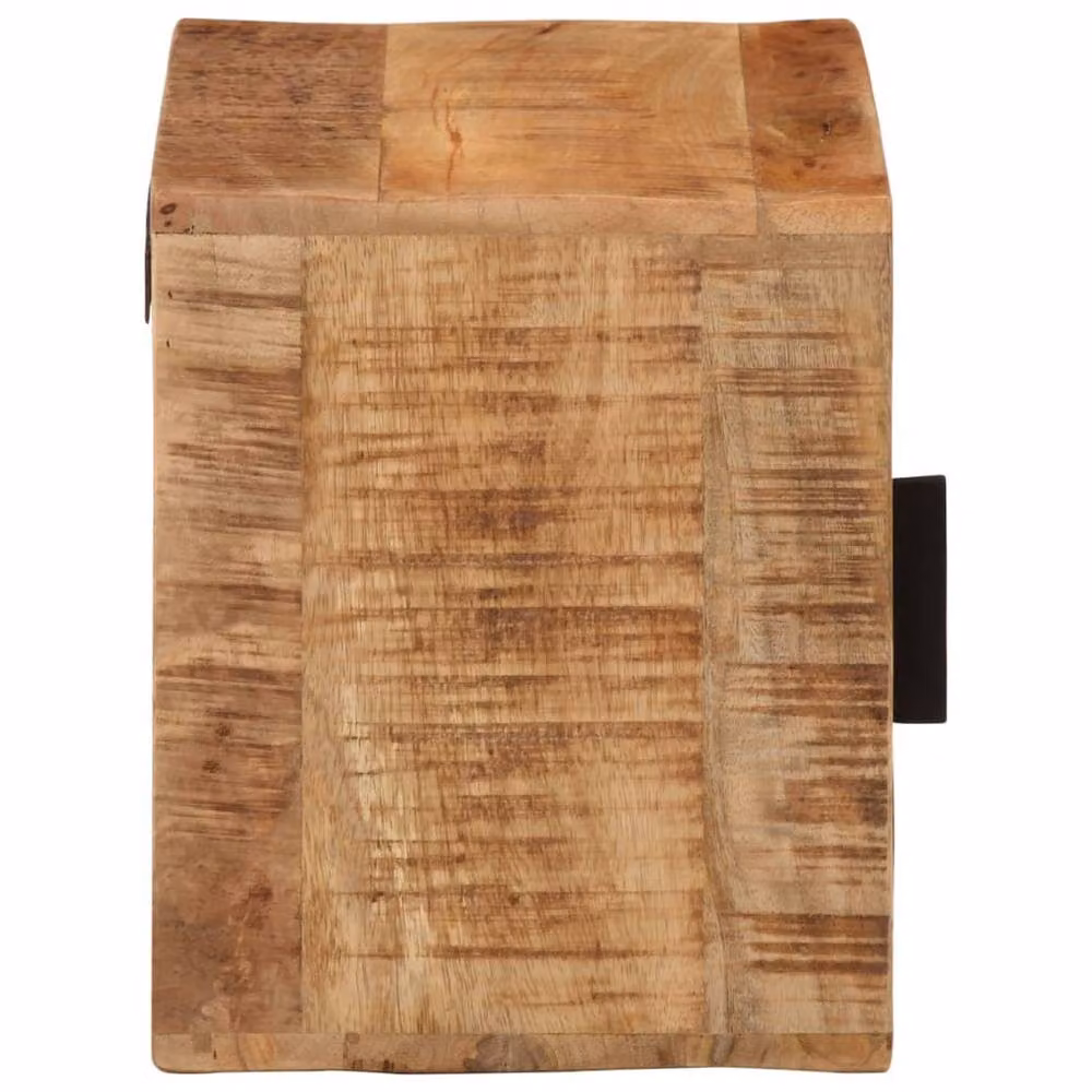Berkfield Home Wall-mounted Bedside Cabinet in Brown Mango Wood, W/D/H: 40 x 30 x 25 cm – 3