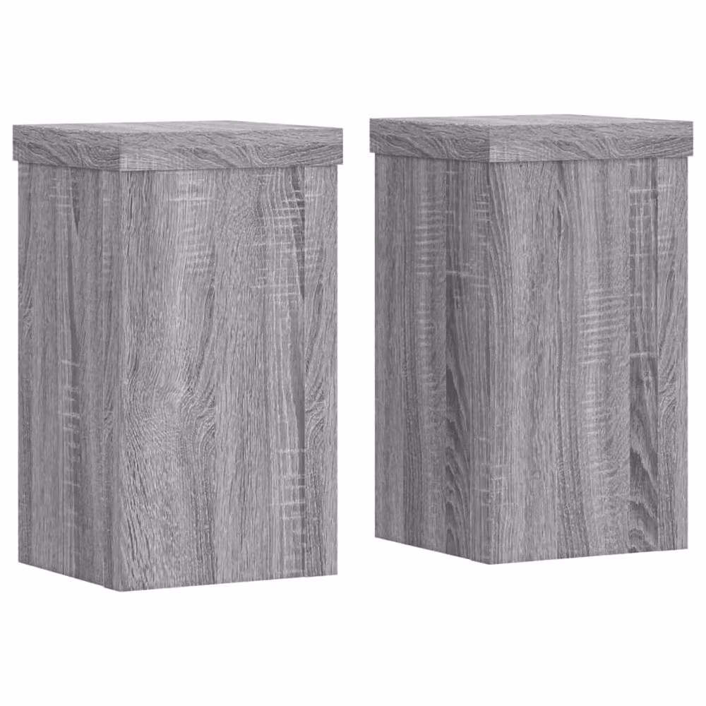 Berkfield Home Set of 2 Grey Sonoma Plant Stands, W/D/H: 10 x 10 x 18 cm – 3