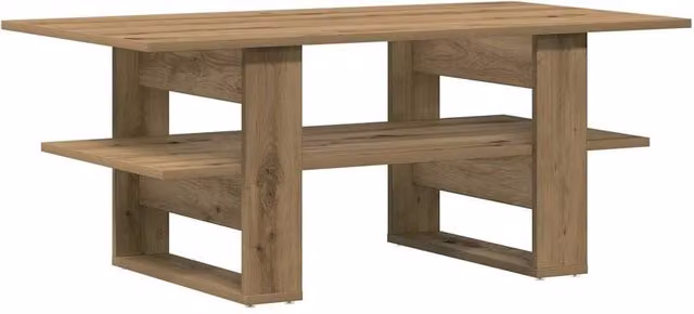 Berkfield Home Artisan Oak Coffee Table in Brown, W/D/H: 102 x 55 x 42 cm – 1
