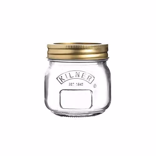 Kilner Transparent Glass Preserve Jar with Screw Top Lid, 0.25 l – 1