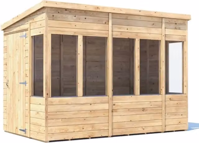 Dunster House Pent Potting Shed Roof in Brown, 6x10ft
