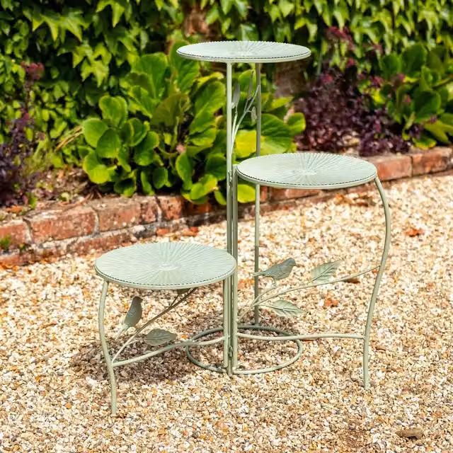 Ascalon Design Ltd Woodland Folding Metal Plant Stand, Green, W: 45 cm, H: 95 cm
