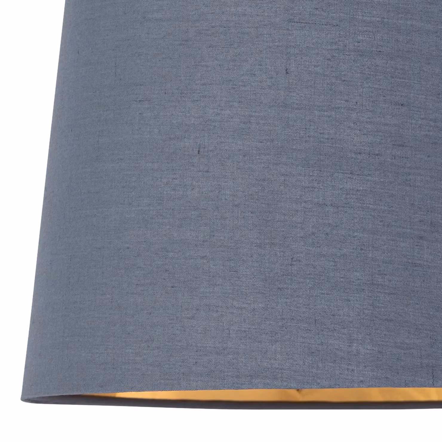 First Choice Lighting Tripod Chrome Lamp with Grey and Gold Fabric Shade – 3