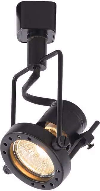 Litecraft Greenwich Single Track Spotlight Head, Black, LED, Industrial Style