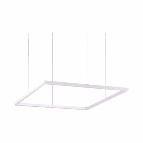 Ideal Lux Oracle Square LED Suspended Pendant Light, White, 3000K, W/D/H: 70 x 70 x 70 cm