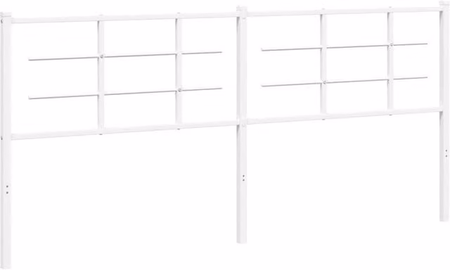 Berkfield Home Classic Metal Headboard in White, 200 cm