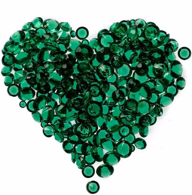 Neel Blue Acrylic Rhinestone Table Confetti Scatters, 2000 Pieces, Emerald and Blue – 1