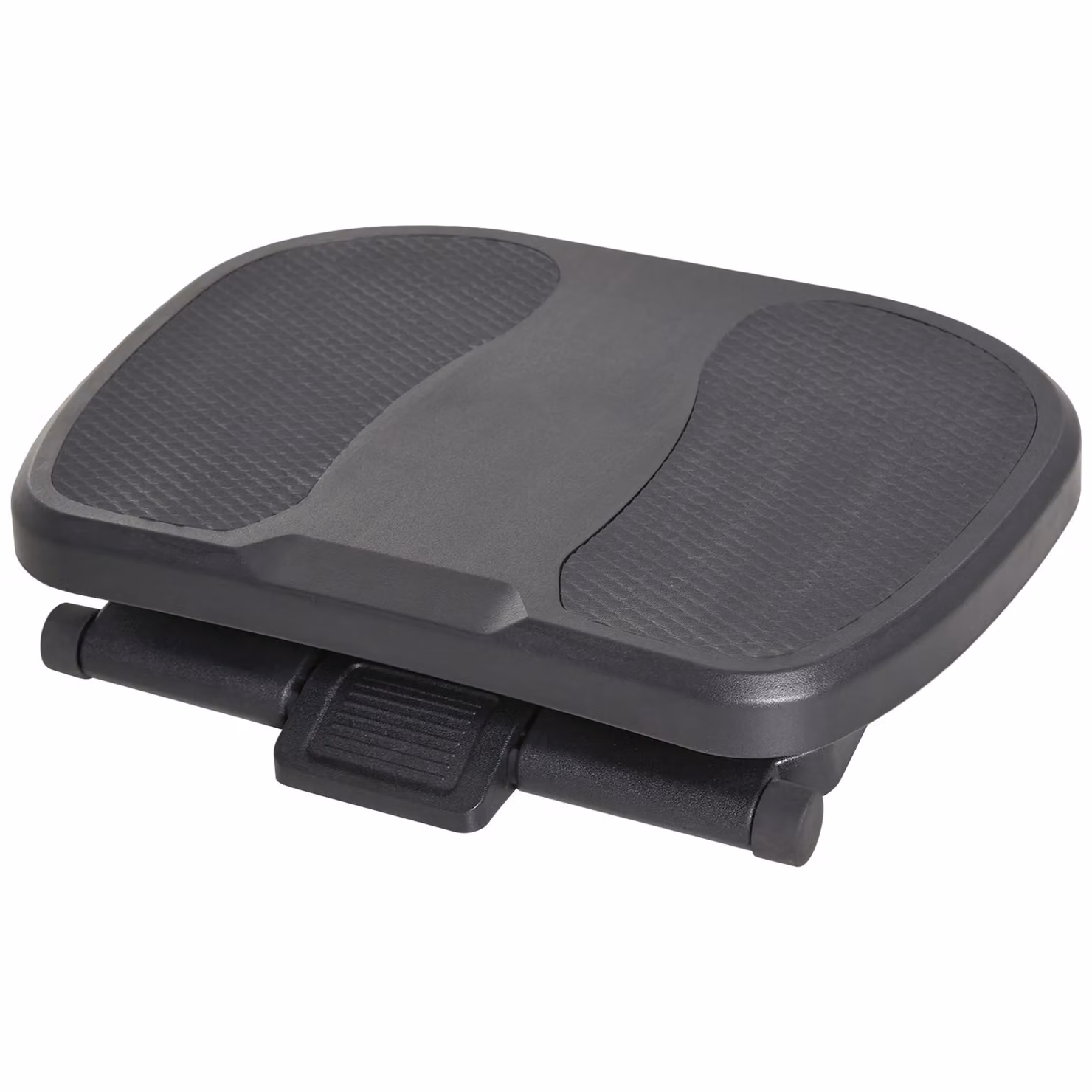 HOMCOM Adjustable Under-Desk Footrest with Tilt Angle and Anti-Slip Surface, Black – 2