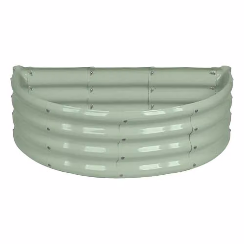 Harbour Housewares Raised Garden Bed, Green Galvanised Steel Metal Planter for Vegetables and Ornamental Gardens, W: 90 cm, D: 45 cm, H: 30 cm