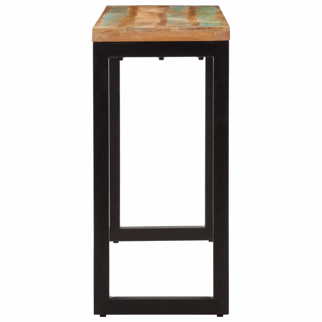 Berkfield Home Industrial Reclaimed Solid Wood Console Table, Multicolour, W/D/H: 110 x 35 x 75 cm – 2