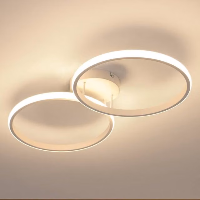 Pheashine Modern Round White LED Ceiling Light, 42W, 3000K Warm White