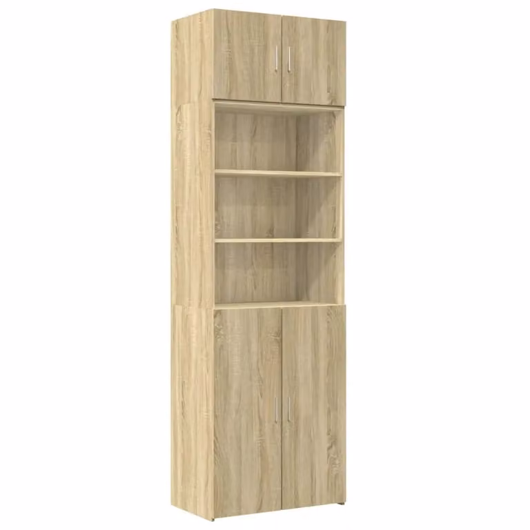 Berkfield Home Freestanding Storage Cabinet in Sonoma Oak Brown, W/D/H: 70 x 42.5 x 225 cm