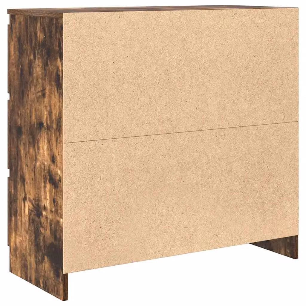 Berkfield Home Smoked Oak Sideboard in Brown, W/D/H: 80 x 35 x 76 cm – 4