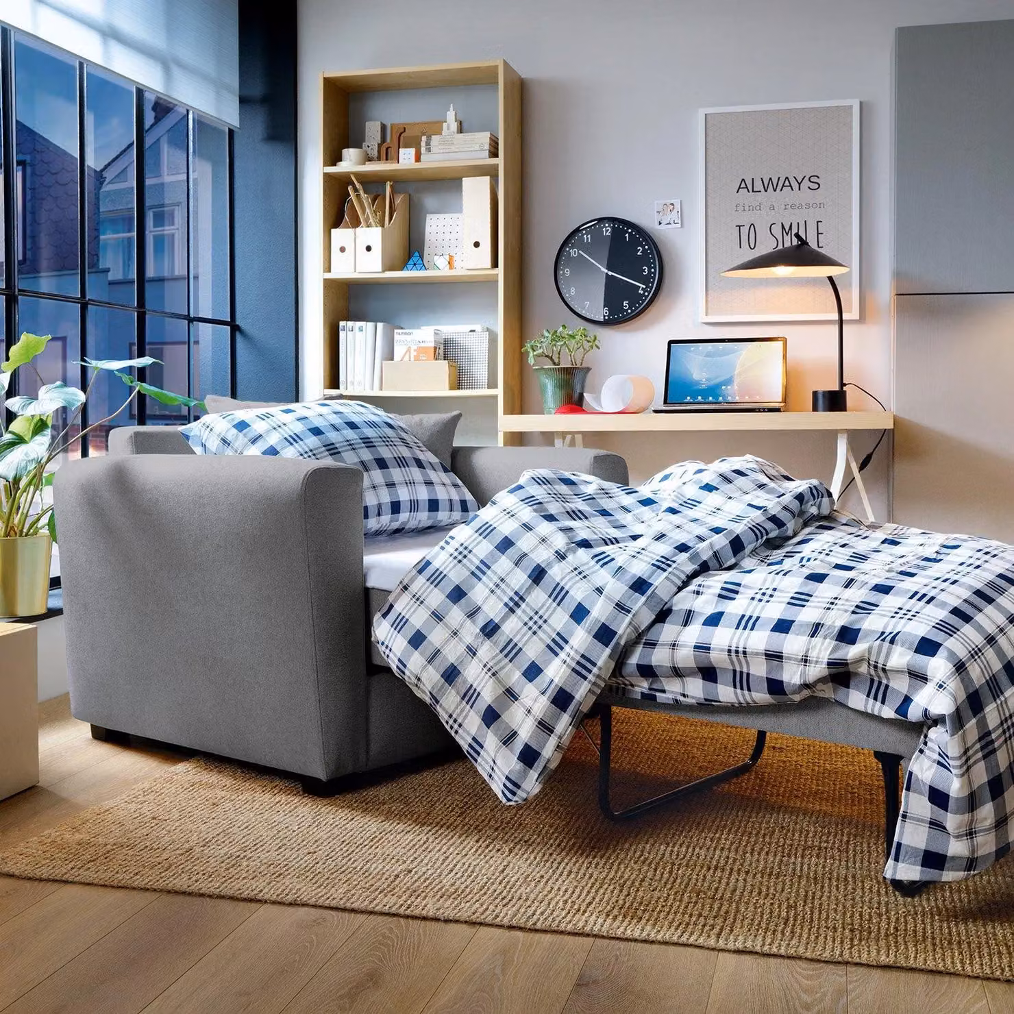 Abakus Direct Olly Single Sofa Bed in Cool Grey Linen Fabric – 3