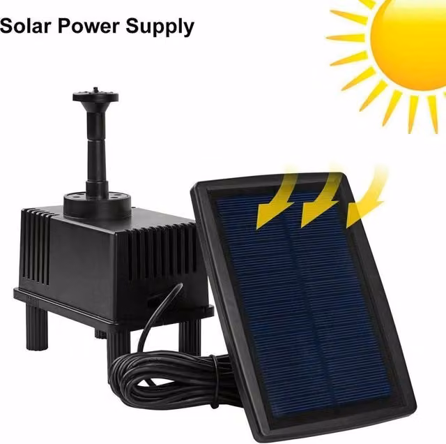 Kelvenix Solar Pond Pump with Filter, 180L/H Water Fountain, Black