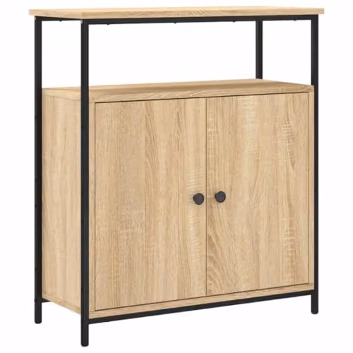 vidaXL Classic Sideboard in Sonoma Oak, Brown MDF, W: 70 cm, D: 30 cm, H: 80 cm