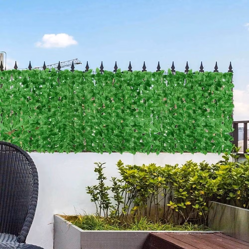 KORVIXA 6-Piece Artificial Greenery Wall Mat in Green, W/D/H: 100 x 100 x 100 cm – 5
