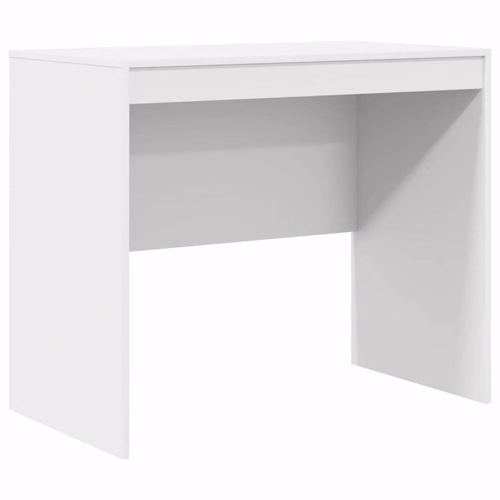 Berkfield Home White Computer Desk in Engineered Wood, W/D/H: 90 x 50 x 76 cm – 2