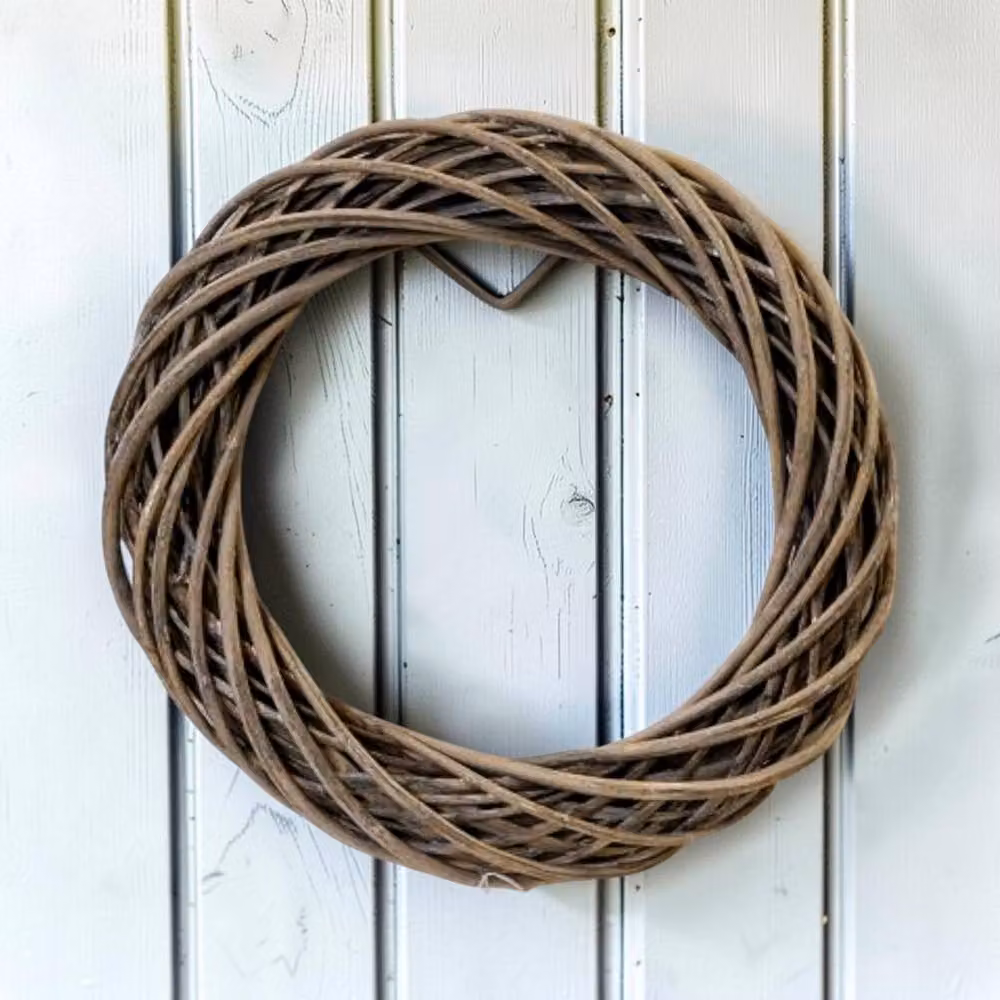 Four Candle Grey Thick Willow Round Wreath, Diameter: 40 cm – 2