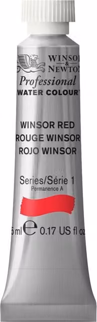Winsor and Newton Professional Watercolour Paint, Winsor Red, 5ml