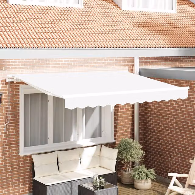 Berkfield Home White Polyester Awning Replacement Fabric for 300 x 245 cm Frame – 1