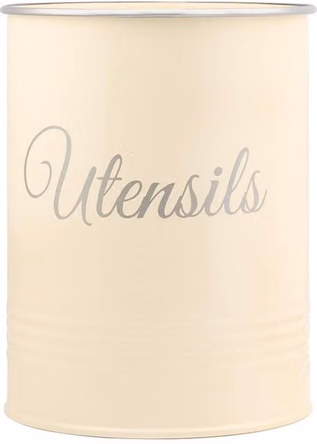 SPETLEK Large Capacity Metal Utensil Pot in Beige