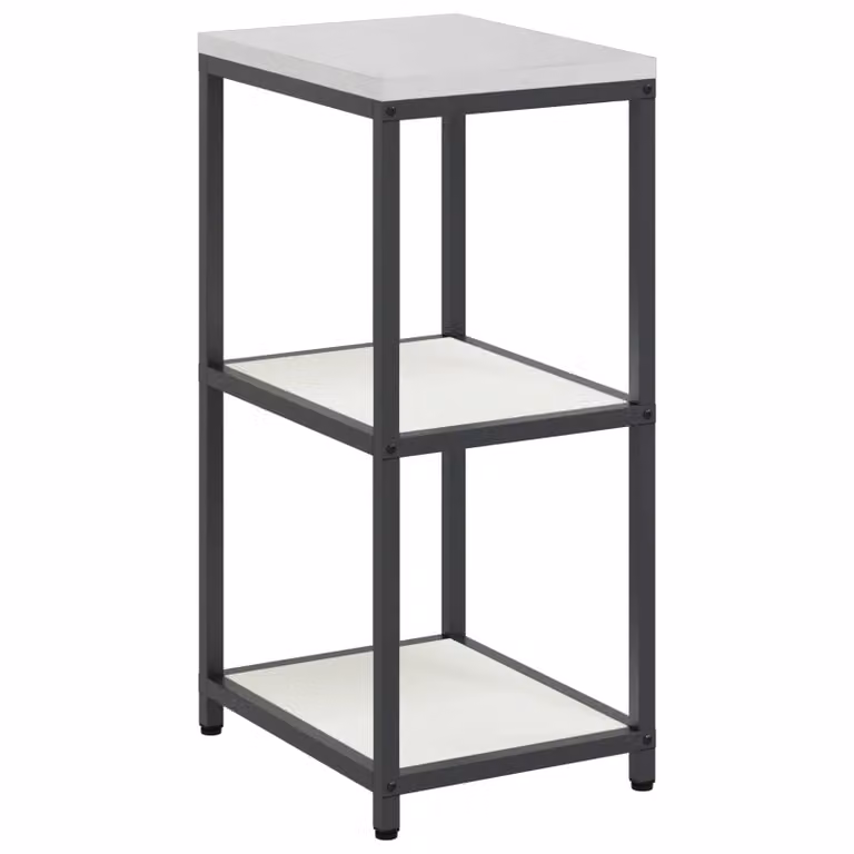 Berkfield Home Kitchen Storage Shelf in Matt White Metal