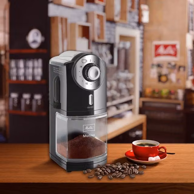 Melitta Molino Electric Coffee Grinder in Black